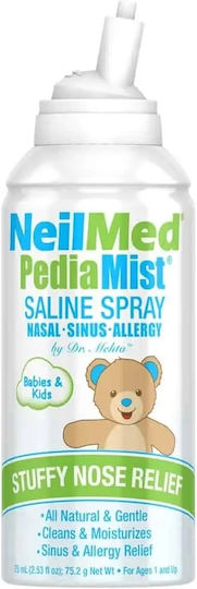 NeilMed Pediamist Saline Nasal Spray with Saline Solution for Infants and Children 75ml