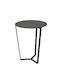 Round Metal Side Table Black L45xW45xH46cm