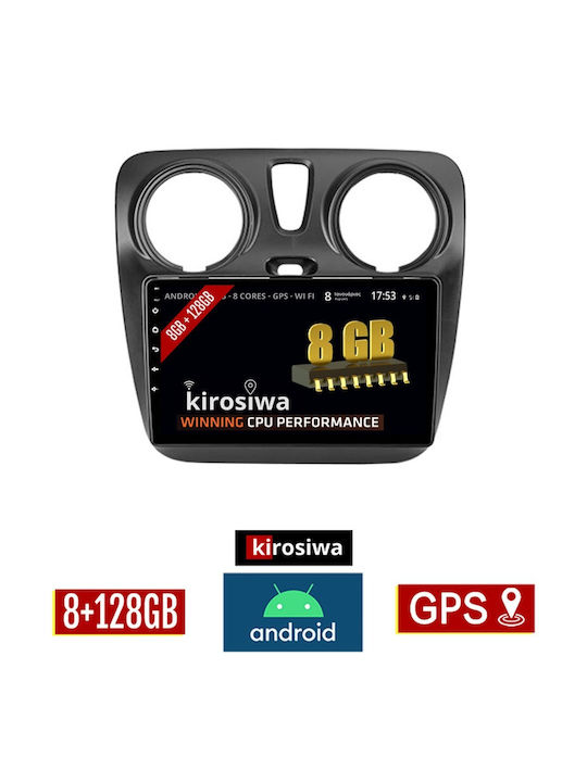 Kirosiwa Car Audio System for Renault Dokker Dacia Dokker Dokker 2012+ (Bluetooth/USB/AUX/WiFi/GPS) with Touch Screen 9"