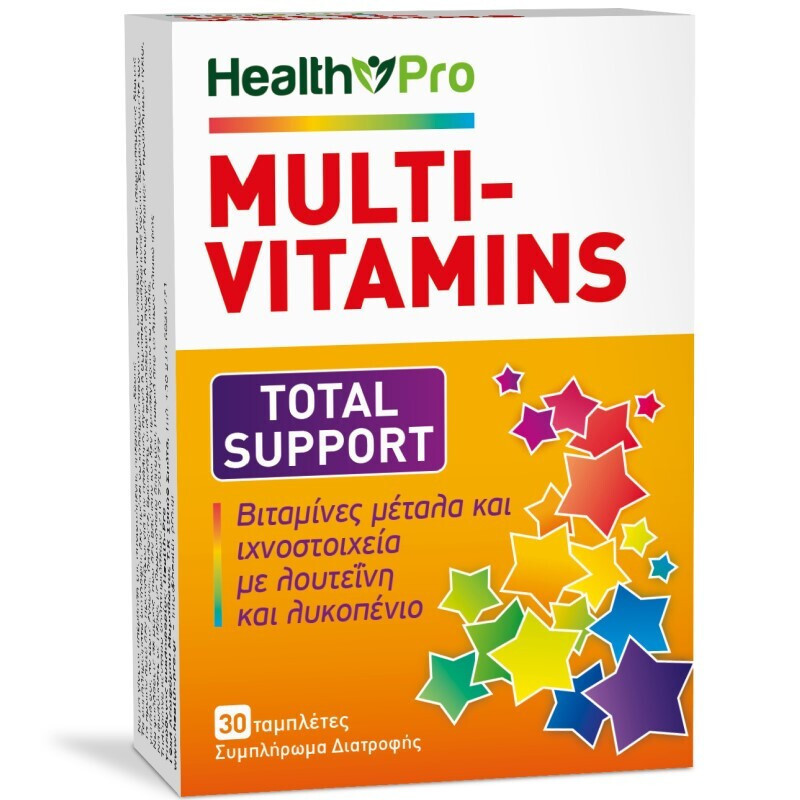 Health Pro Multi-Vitamins Total Support Πολυβιταμίνη για Ενίσχυση του Ανοσοποιητικού 30 ταμπλέτες