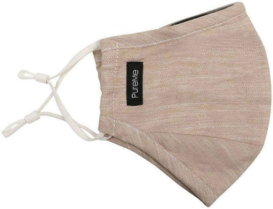 PureMe Schutzmaske Beige 2Stück