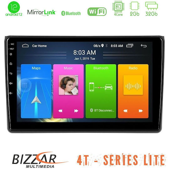 Bizzar Sistem Audio Auto pentru Seat Exeo Audi A4 B7 2004-2007 (Bluetooth/USB/WiFi/GPS/Apple-Carplay/Android-Auto) cu Ecran Tactil 9"