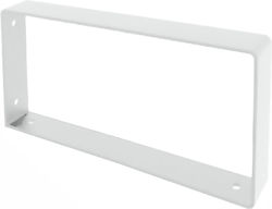 Rectangular shelf bracket (1 piece) 1080 made of steel 100x200x40mm in white color Safe motion