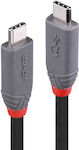 Lindy USB 4 Cable USB-C male - USB-C male Μαύρο 0.8m (36947)