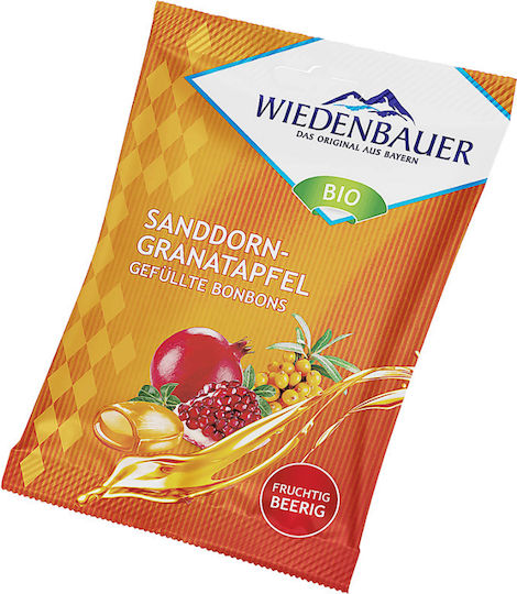 Wiedenbauer Bonbons mit Geschmack Hippophae-Granatapfel Bio 75gr