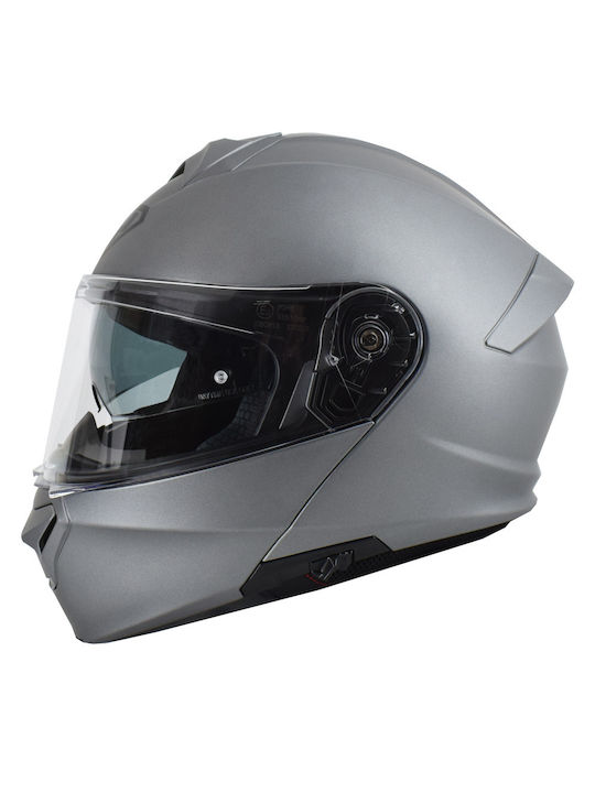 Yohe 935 SV Flip-Up Helmet with Sun Visor ECE 22.06 1550gr Titanium Matt 935-TIM-SIZE