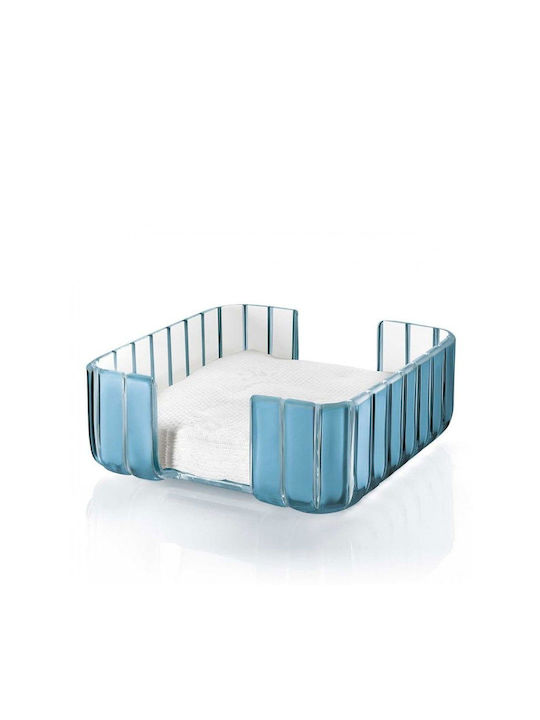 Guzzini Plastic Napkin Holder Grace Blue 19.6x19.6x8cm 29330081