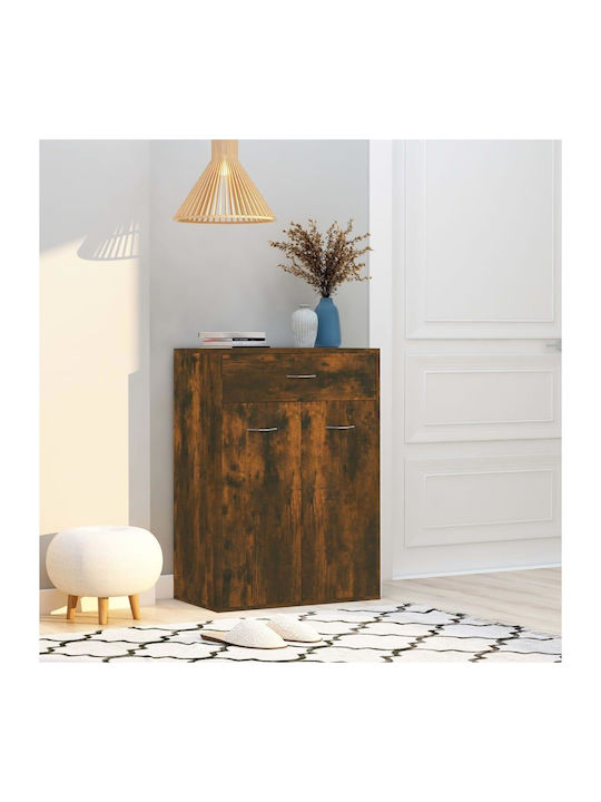 Holz Schuhschrank mit 4 Regalen Gelb L60xW35xH84cm