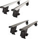 Farad Car Roof Bars Aluminum 140cm for Toyota Prius+ 5D 2012 Set with Roof Rack Legs and Lock Silver