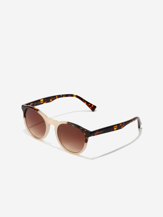 Hawkers Bi Color Sonnenbrillen mit Carey Brown X Schildkröte Rahmen und Braun Verlaufsfarbe Linse