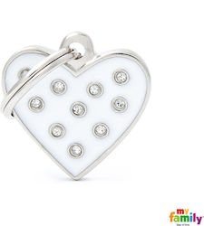 My Family Chic Identificator Câine Inima Alb Me...