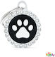 My Family Glam Dog ID Paw Black Metal Small 2.85cm