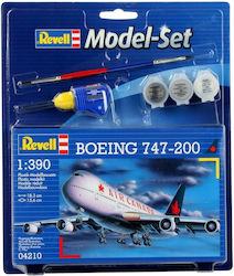 Revell Boeing 747-200 Modeling Figure Airplane 60 Pieces in Scale 1:390 with Glue and Paints 18.6x15.6cm.