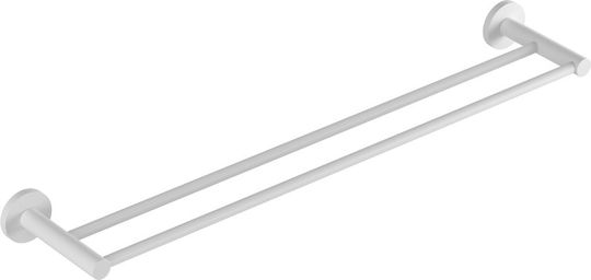 Verdi Sigma Ράγα Μπάνιου Διπλή Επιτοίχια με Βίδες ​40x4.4cm Λευκή