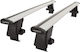 Farad Farad Aluminum Car Roof Bars for Volkswagen T-Roc 5D 2017 Set with Roof Rack Legs and Lock Silver
