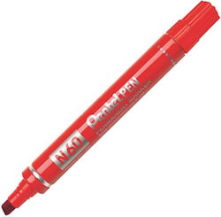 Pentel N60 Markeri Tip Permanent Culoare Full Face Roșu Pentel N60 Markeri Tip Permanent Culoare Full Face Roșu