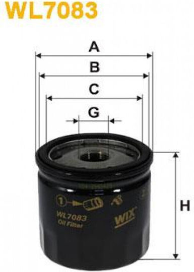 Wix Filters Filtru de Ulei Auto pentru Alfa Romeo / Fiat / Opel