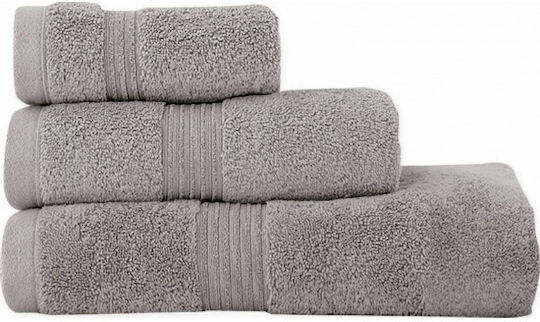 Nef-Nef Homeware Bath Towel Set 3pcs Aegean Light Grey Weight 705gr/m²