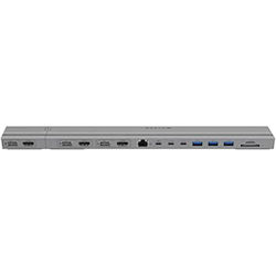 Targus HD156-GL Stație de andocare cu USB-C / USB-C dublu HDMI/DisplayPort 4K PD Ethernet