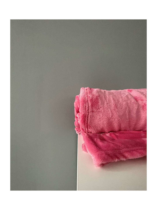 Pennie Arctic Blanket Velvet Single 150x200cm. Pink Dark