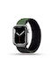 Tech-Protect Nylon Pro Curea Tesatura Black/Military Green (Apple Watch 42/44/45mm - Ceas Apple 42/44/45mm)