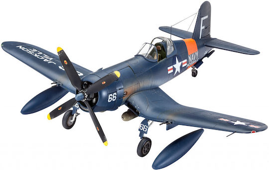 Revell F4U-4 Corsair Φιγούρα Μοντελισμού Αεροπλάνο Μπλε 65 Κομματιών σε Κλίμακα 1:72 με Κόλλα και Χρώματα 14.8x17.3εκ.