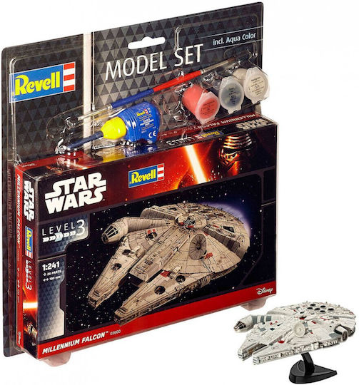 Revell Millennium Falcon Φιγούρα Μοντελισμού Διαστημόπλοιο Γκρι 20 Κομματιών σε Κλίμακα 1:241 με Κόλλα και Χρώματα 10x7.7εκ.