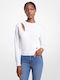 Michael Kors Women's Long Sleeve Pullover Wool White
