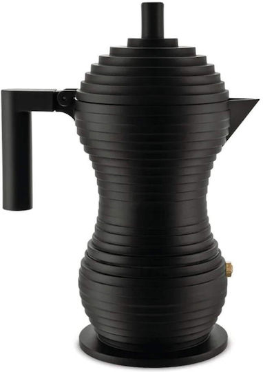 Alessi Stovetop Espresso Pot 1 Cups Black