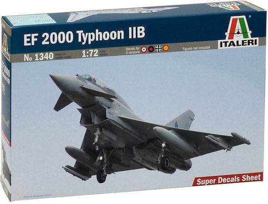 Italeri EF 2000 Typhoon IIB Фигура за Моделизъм Самолет в Мащаб 1:72 20.1см.