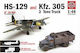 Italeri HS 129 and KFZ.305 Static Airplane Model 1:48