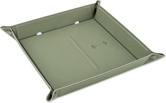 4Smarts Wireless Charger Qi Pad 15W Green Pocket Tray Organizer