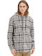 Μακρυμάνικo Overshirt Καρό Γκρι