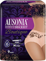 Ausonia Discreet Boutique M Inkontinenz-Pads Erhöhte Flüssigkeit 6 Tropfen 9Stück