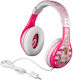 eKids Barbie Жични Over Ear Слушалки White / Pink