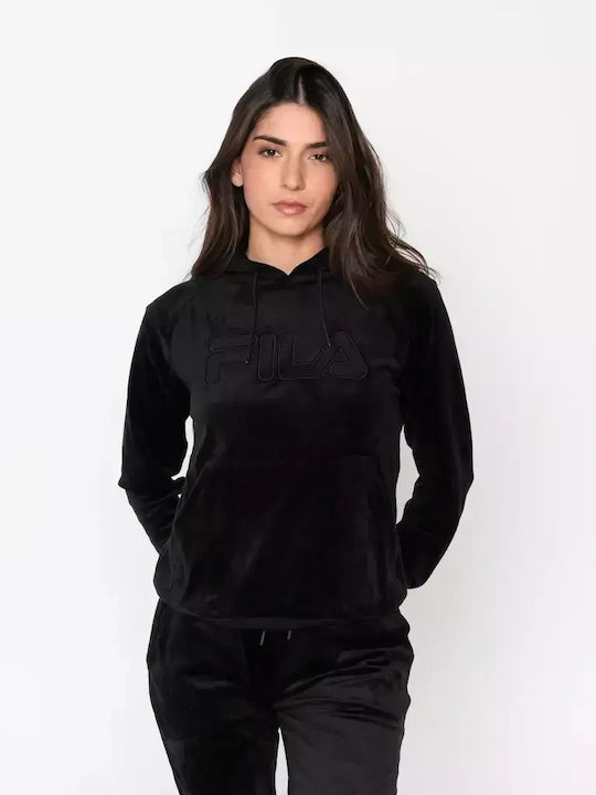 FILA Kajah Γυναικείο Φούτερ Βελουτέ με Κουκούλα...