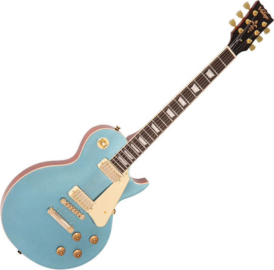 Vintage Electric Guitar Single Cut Gun Hill Blue