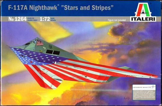 Italeri F-117A Nighthawk Star And Stripes Modeling Figure Airplane in Scale 1:72 28cm.