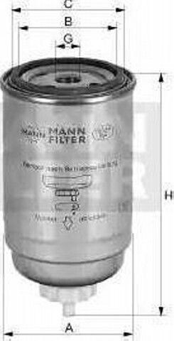 Mann Filter Φίλτρο Πετρελαίου Αυτοκινήτου για Claas / John Deere WK842/6
