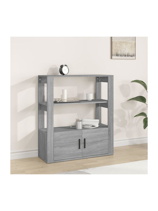 Grey Sonoma Bookcase 80x30x90cm