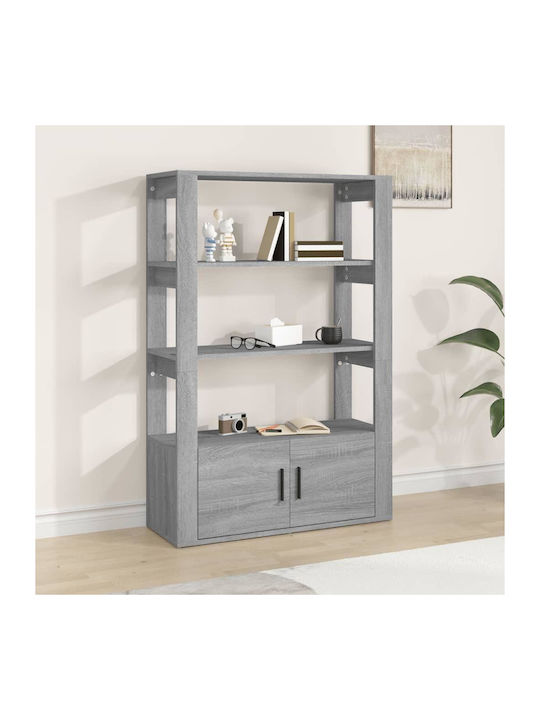 Grey Sonoma Bookcase 80x30x119.5cm