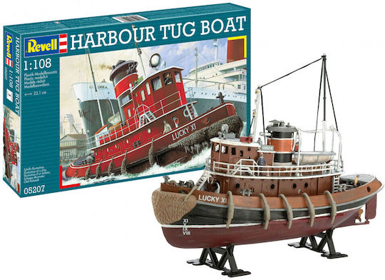 Revell Harbor Tug Modeling Figure Ship Red 89 Pieces in Scale 1:108 23.1cm.
