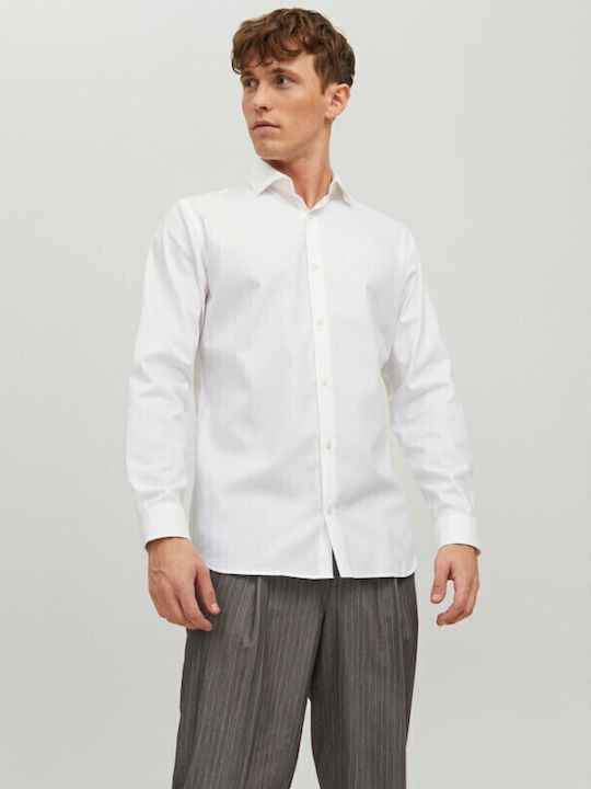 Jack & Jones Long-sleeved Cotton Shirt White