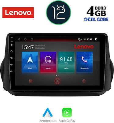 Lenovo Car Audio System for Peugeot Bipper Fiat Fiorino / Qubo Citroen Nemo 2008+ (Bluetooth/USB/AUX/WiFi/GPS/CD) with Touch Screen 9"