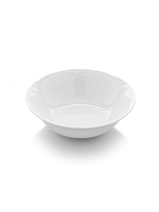 Gural Flora Porcelain Salad Bowl White 22x22cm