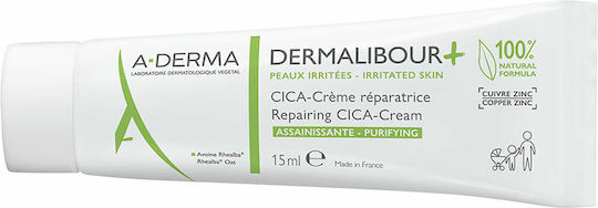 A-Derma Dermalibour Cica-Cream 24ωρη Ενυδατική Κρέμα Προσώπου Ημέρας με Centella Asiatica 15ml
