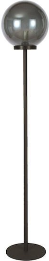 Viokef Smoke Floor Lamp H155.5xW30cm. with Socket for Bulb E27 Black