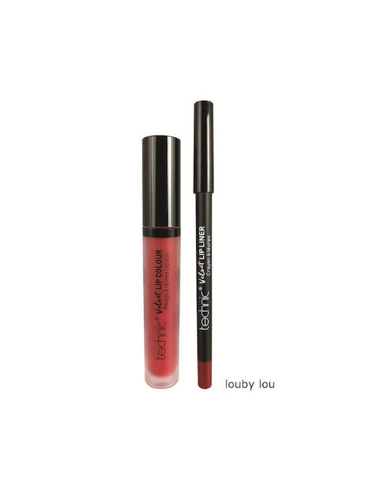 Technic Velvet Lip Сет за грим за лицето Устни Луби Лу 2бр