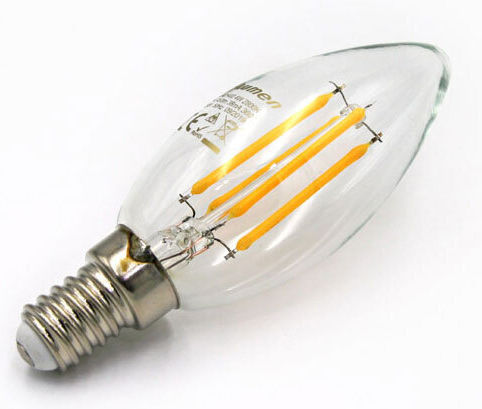 Adeleq LED-Lampe 7W 98mm für Fassung E14 und Form C35 Kühles Weiß 840lm