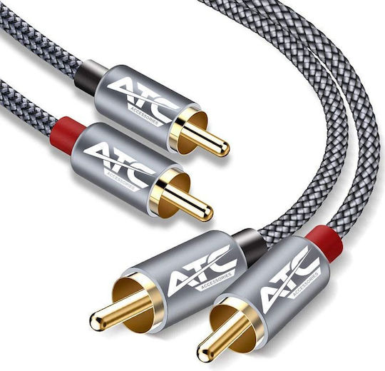 ATC Cable 2x RCA male - 2x RCA male 5m 02.008.0132